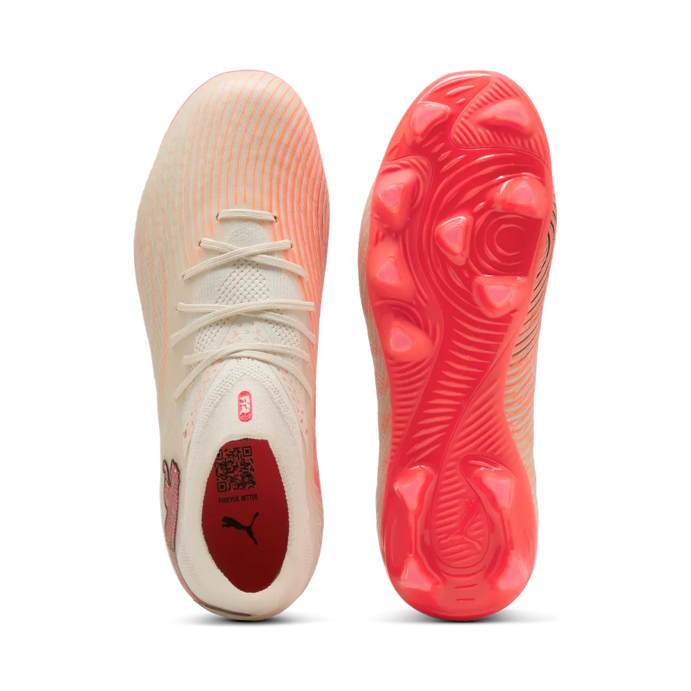 Puma Kinderfußballschuhe Future 9 Pro FG/AG, Sugared Almond-PUMA White-Ultra Red-PUMA Black – Bild 