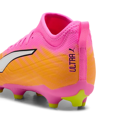 Puma Kinderfußballschuhe Ultra 6 Match FG/AG, Poison Pink-PUMA White-Sun Stream-Bright