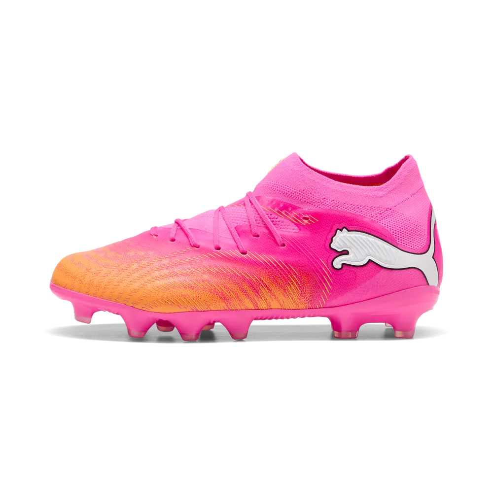 Puma Kinderfußballschuhe Future 9 Pro FG/AG, Poison Pink-Sun Stream-Bright Aqua-Puma White