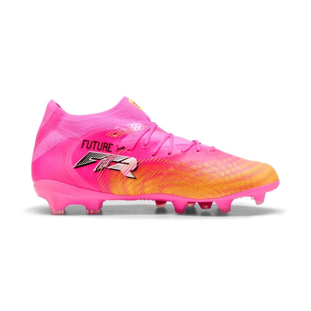 Puma Kinderfußballschuhe Future 9 Pro FG/AG, Poison Pink-Sun Stream-Bright Aqua-Puma White