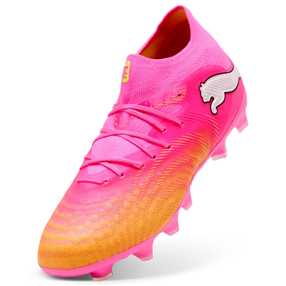 Puma Kinderfußballschuhe Future 9 Pro FG/AG, Poison Pink-Sun Stream-Bright Aqua-Puma White