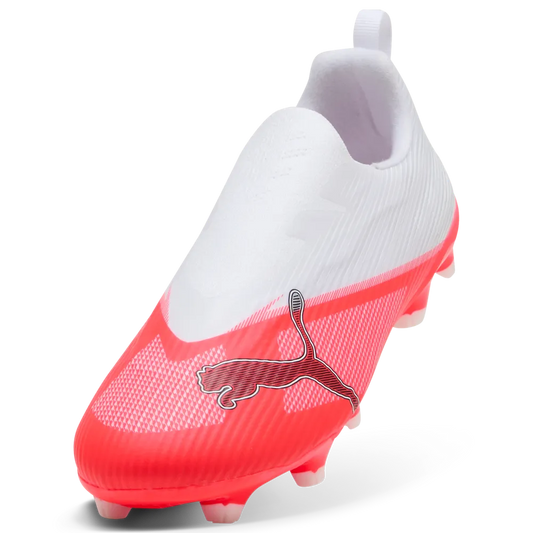 Puma Kinderfußballschuhe Ultra 7 Match LL FG/AG, Ultra Red-PUMA Black-PUMA White – Rückansicht – rot / 32