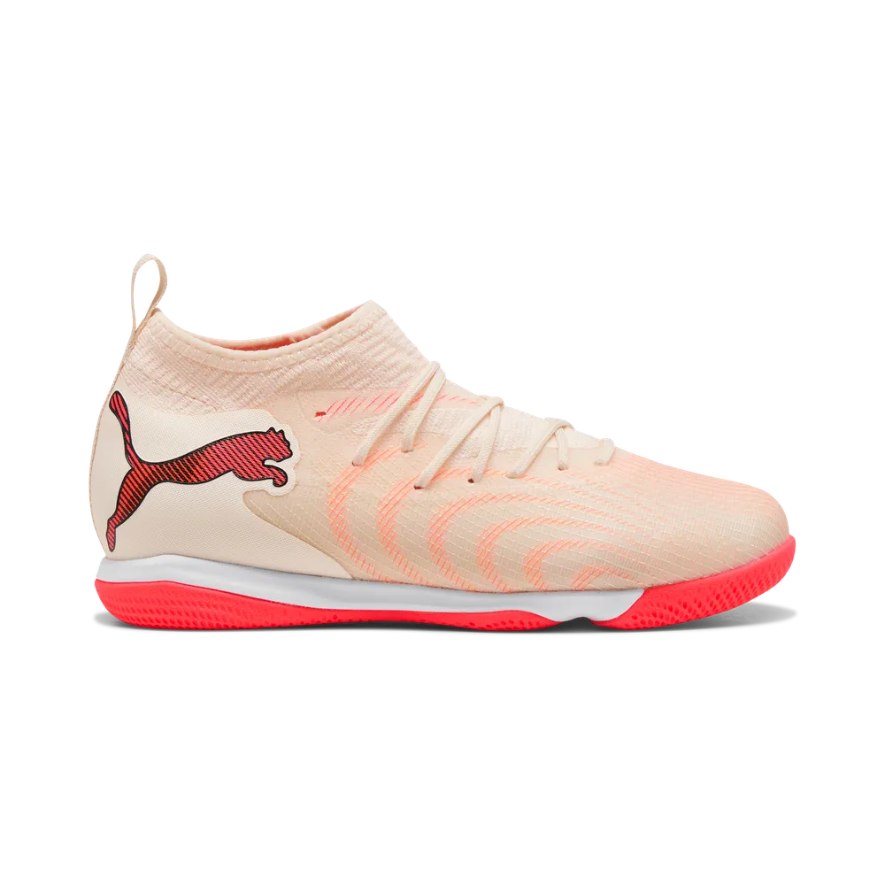 Puma Kinderhallenfußballschuhe Future 9 Match IT, Sugared Almond-PUMA White-Ultra Red-PUMA Black