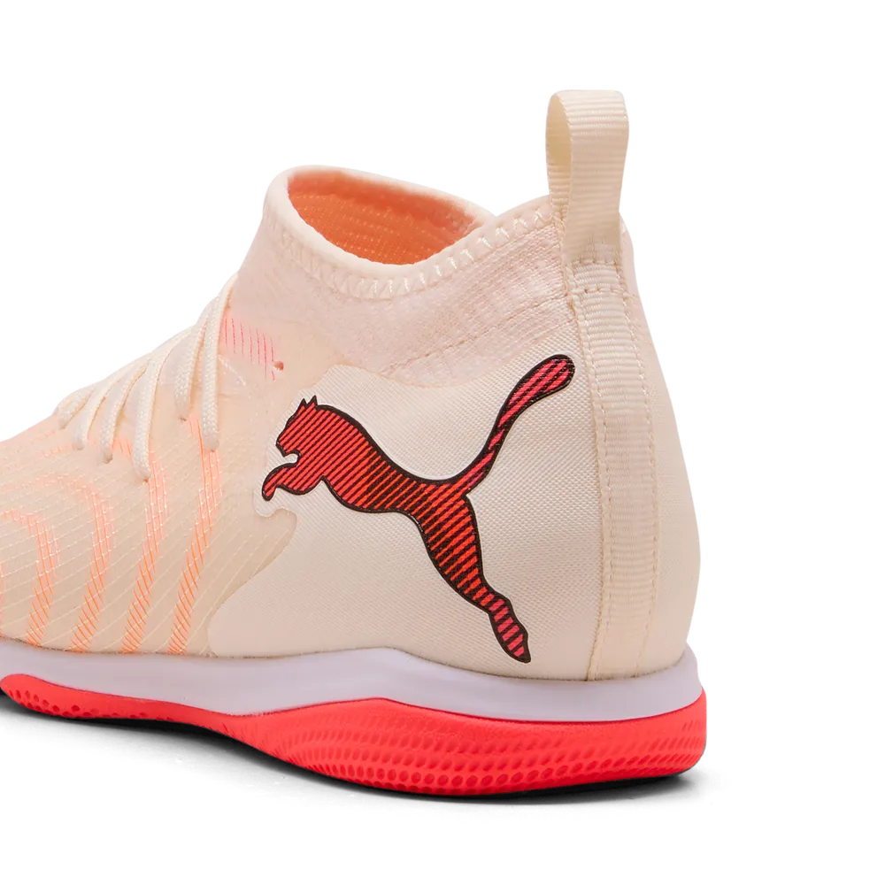 Puma Kinderhallenfußballschuhe Future 9 Match IT, Sugared Almond-PUMA White-Ultra Red-PUMA Black