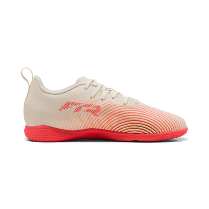 Puma Kinderhallenfußballschuhe Future 9 Play IT, Sugared Almond-PUMA White-Ultra Red-PUMA Black