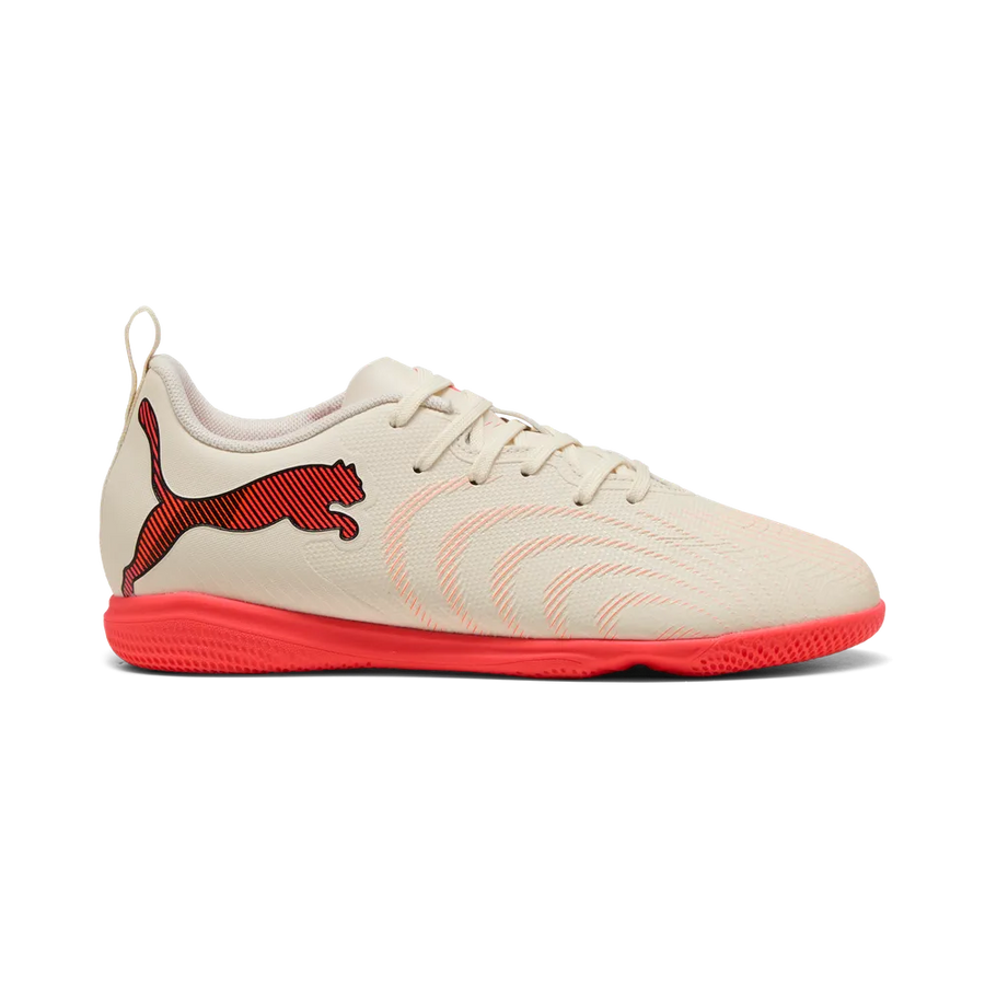 Puma Kinderhallenfußballschuhe Future 9 Play IT, Sugared Almond-PUMA White-Ultra Red-PUMA Black