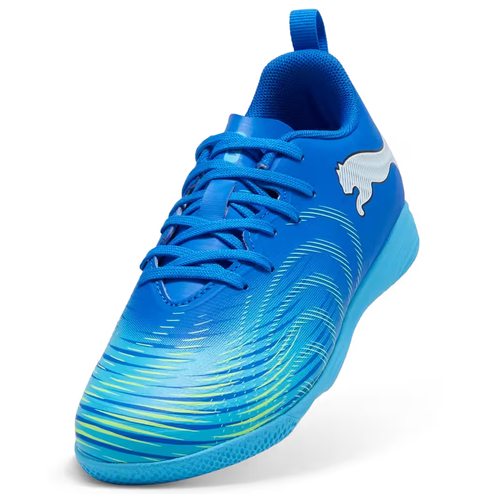 Puma Kinderhallenfußballschuhe Future 9 Play IT, Ultra Blue-PUMA White-Luminous Blue-PUMA Black – Bild 