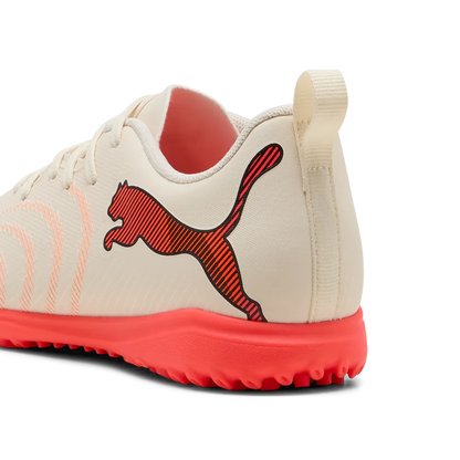 Puma Kinderhallenfußballschuhe Future 9 Play TT, Sugared Almond-PUMA White-Ultra Red-PUMA Black