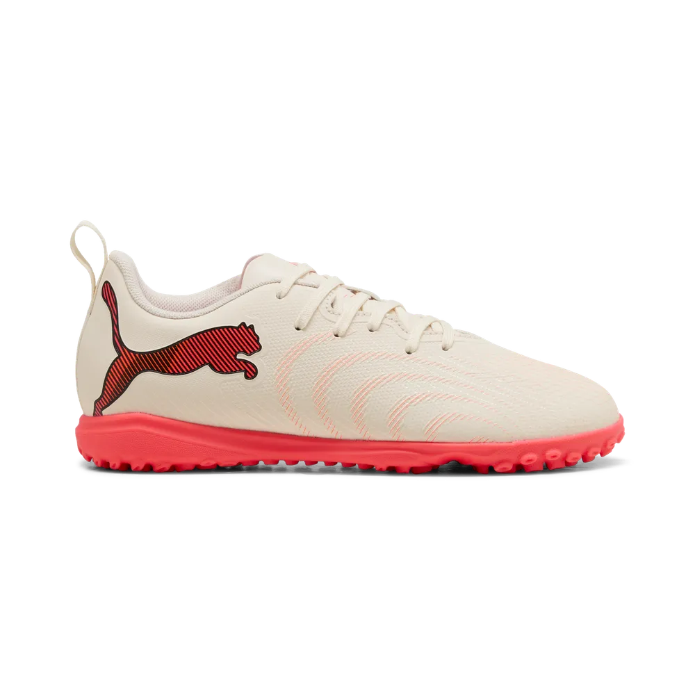 Puma Kinderhallenfußballschuhe Future 9 Play TT, Sugared Almond-PUMA White-Ultra Red-PUMA Black
