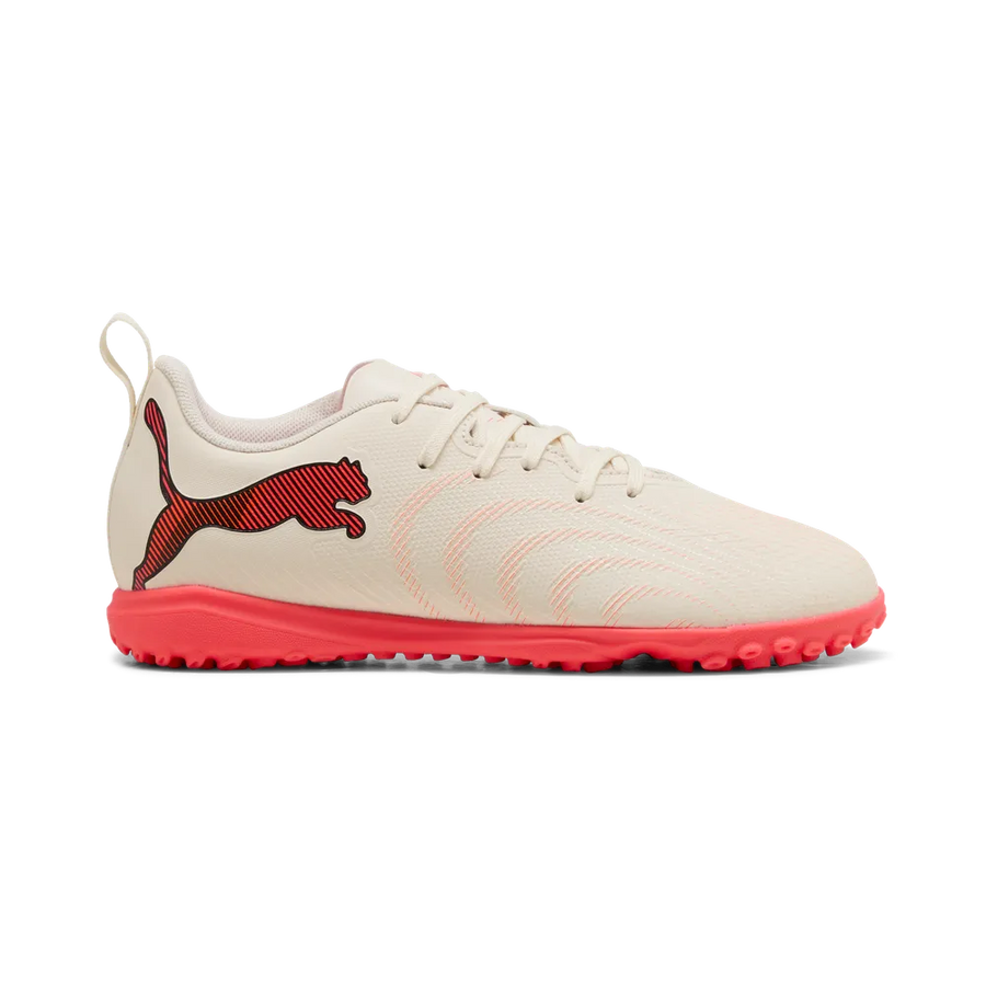 Puma Kinderhallenfußballschuhe Future 9 Play TT, Sugared Almond-PUMA White-Ultra Red-PUMA Black