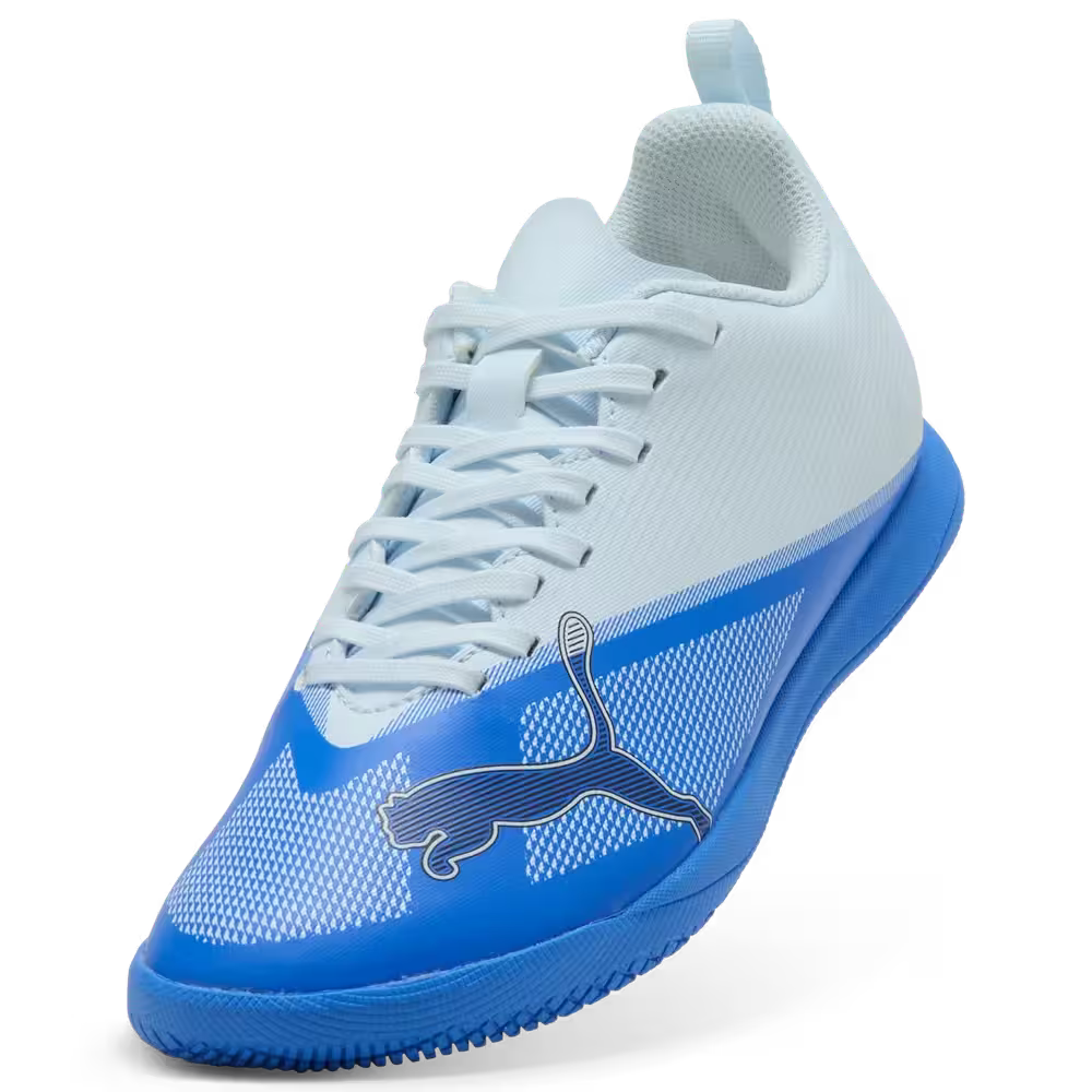 Puma Kinderhallenfußballschuhe Ultra 7 Play IT, Ultra Blue-Icy Blue-PUMA Black-Lime Squeeze