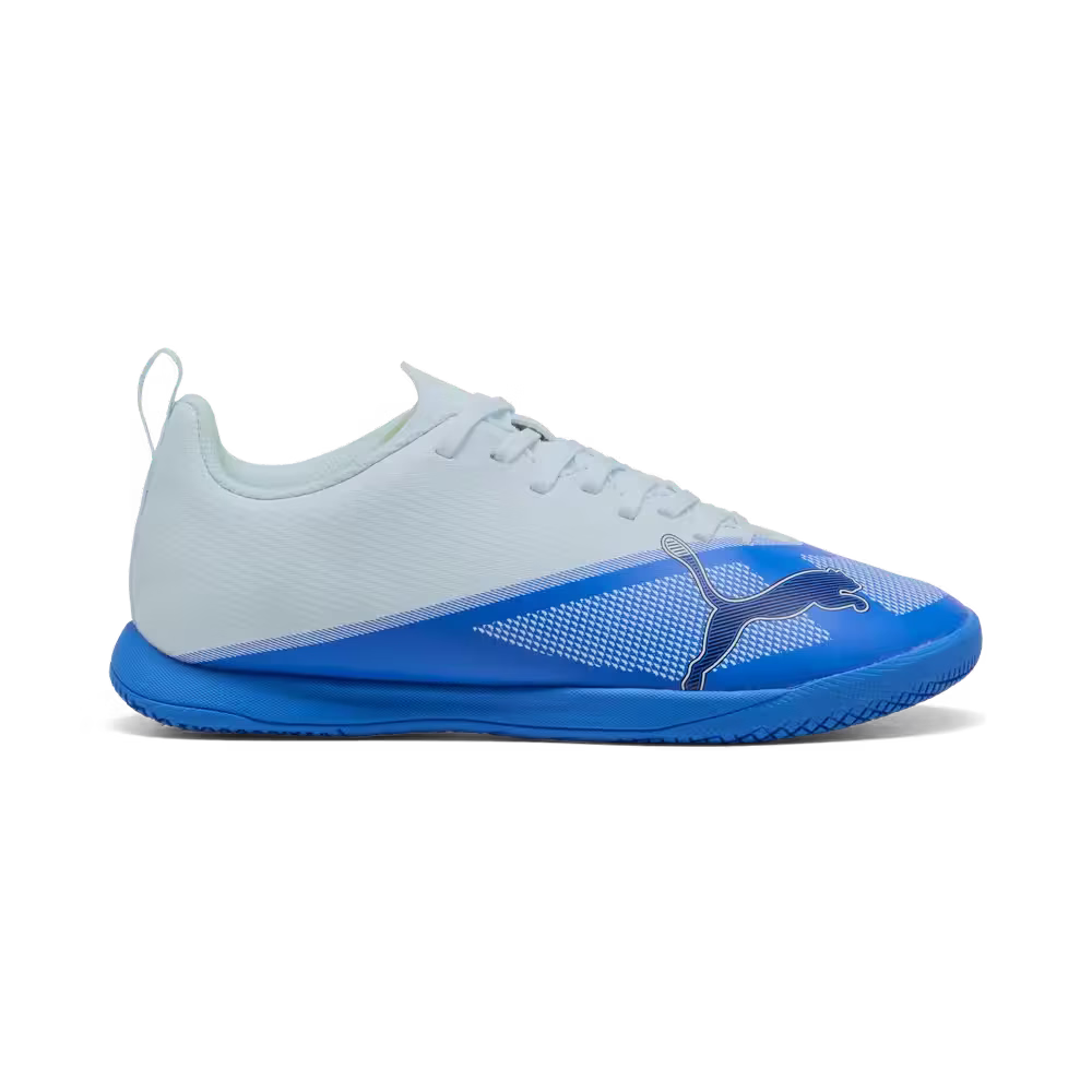 Puma Kinderhallenfußballschuhe Ultra 7 Play IT, Ultra Blue-Icy Blue-PUMA Black-Lime Squeeze