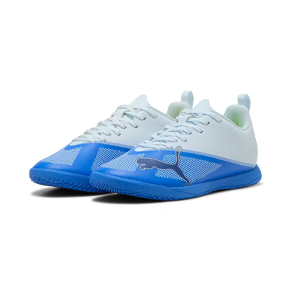 Puma Kinderhallenfußballschuhe Ultra 7 Play IT, Ultra Blue-Icy Blue-PUMA Black-Lime Squeeze