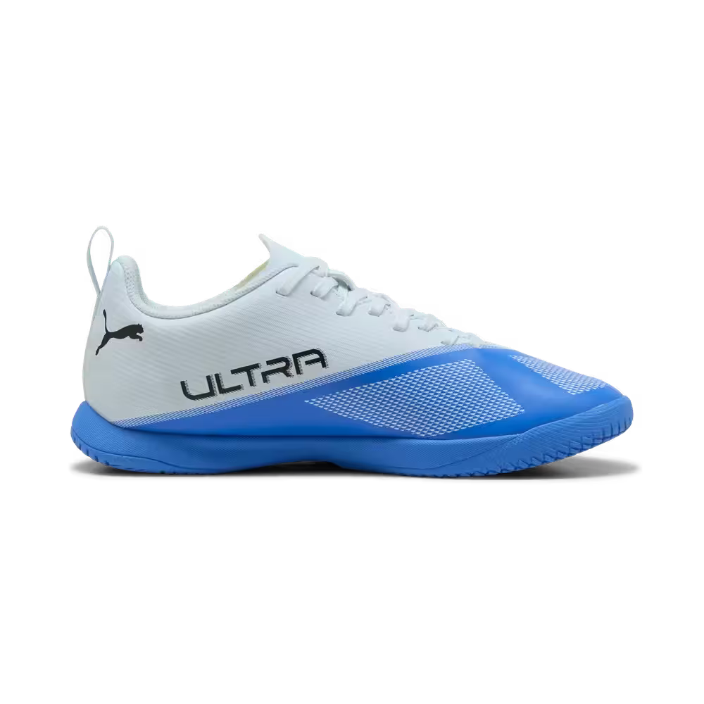 Puma Kinderhallenfußballschuhe Ultra 7 Play IT, Ultra Blue-Icy Blue-PUMA Black-Lime Squeeze