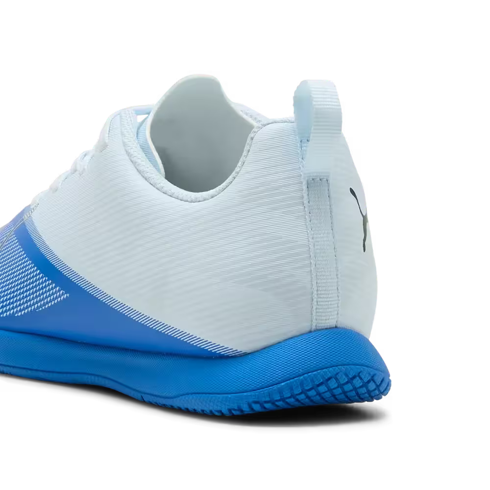 Puma Kinderhallenfußballschuhe Ultra 7 Play IT, Ultra Blue-Icy Blue-PUMA Black-Lime Squeeze – Bild 