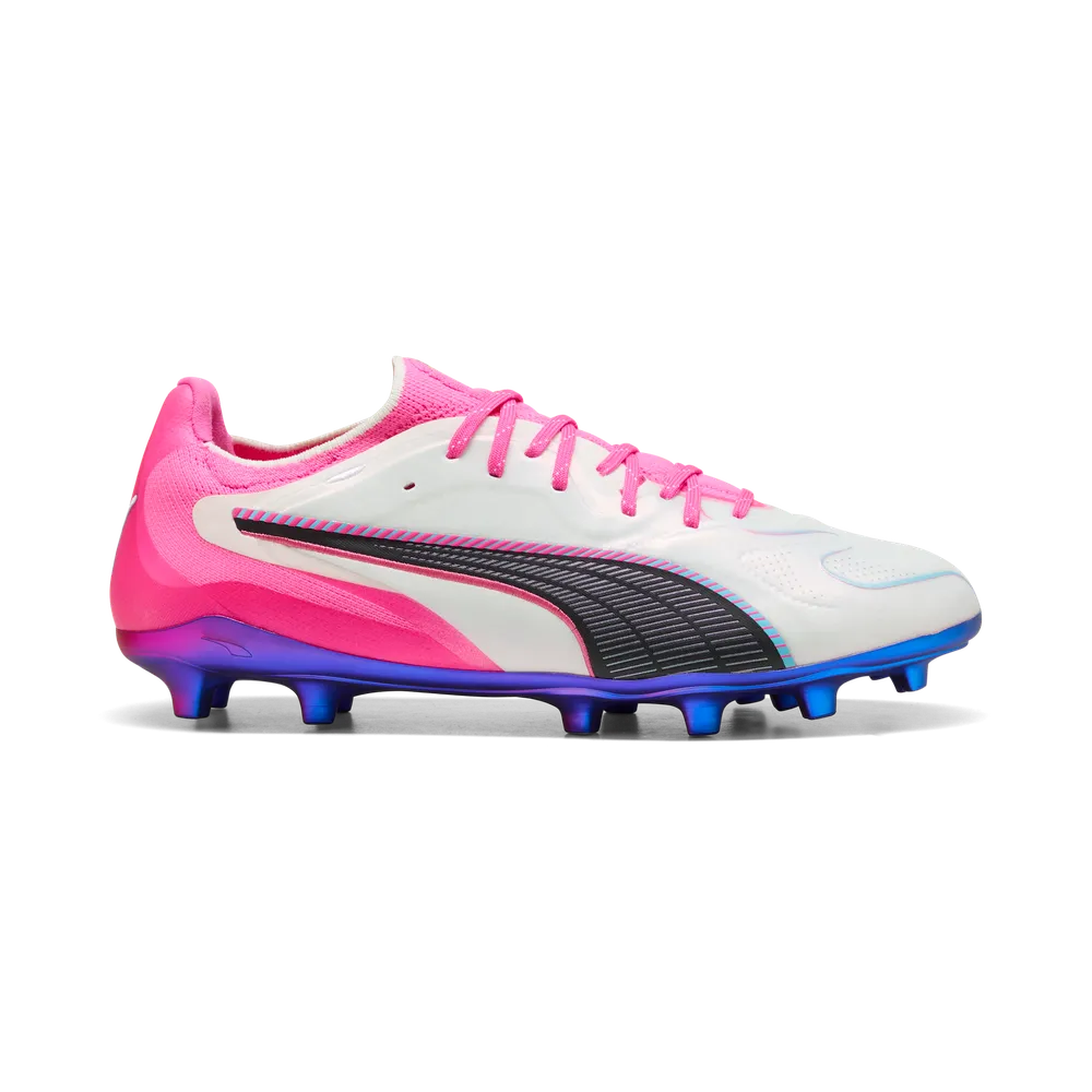Puma Fußballschuhe King 20 Ultimate FG/AG, White-Poison Pink-Bright Aqua – Bild 