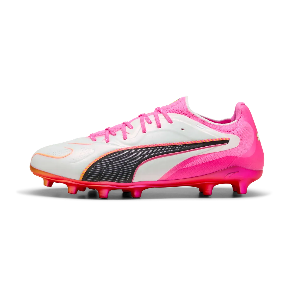 Puma Fußballschuhe King 20 Ultimate FG/AG, White-Poison Pink-Bright Aqua – Bild 
