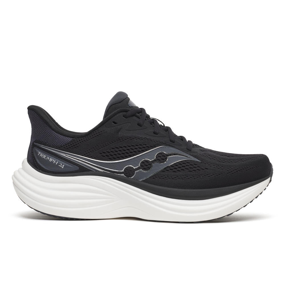 Saucony Herrenlaufschuhe Triumph 24, Black/Silver - machsport
