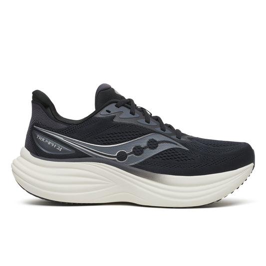 Saucony Herrenlaufschuhe Triumph 24, Black/Silver – schwarz / 42,5