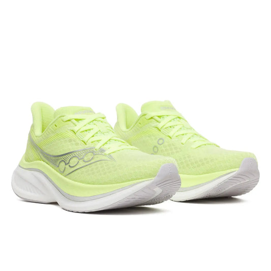 Saucony Damenlaufschuhe Endorphin Speed 5, tart/silver – Rückansicht – silber / 37,5