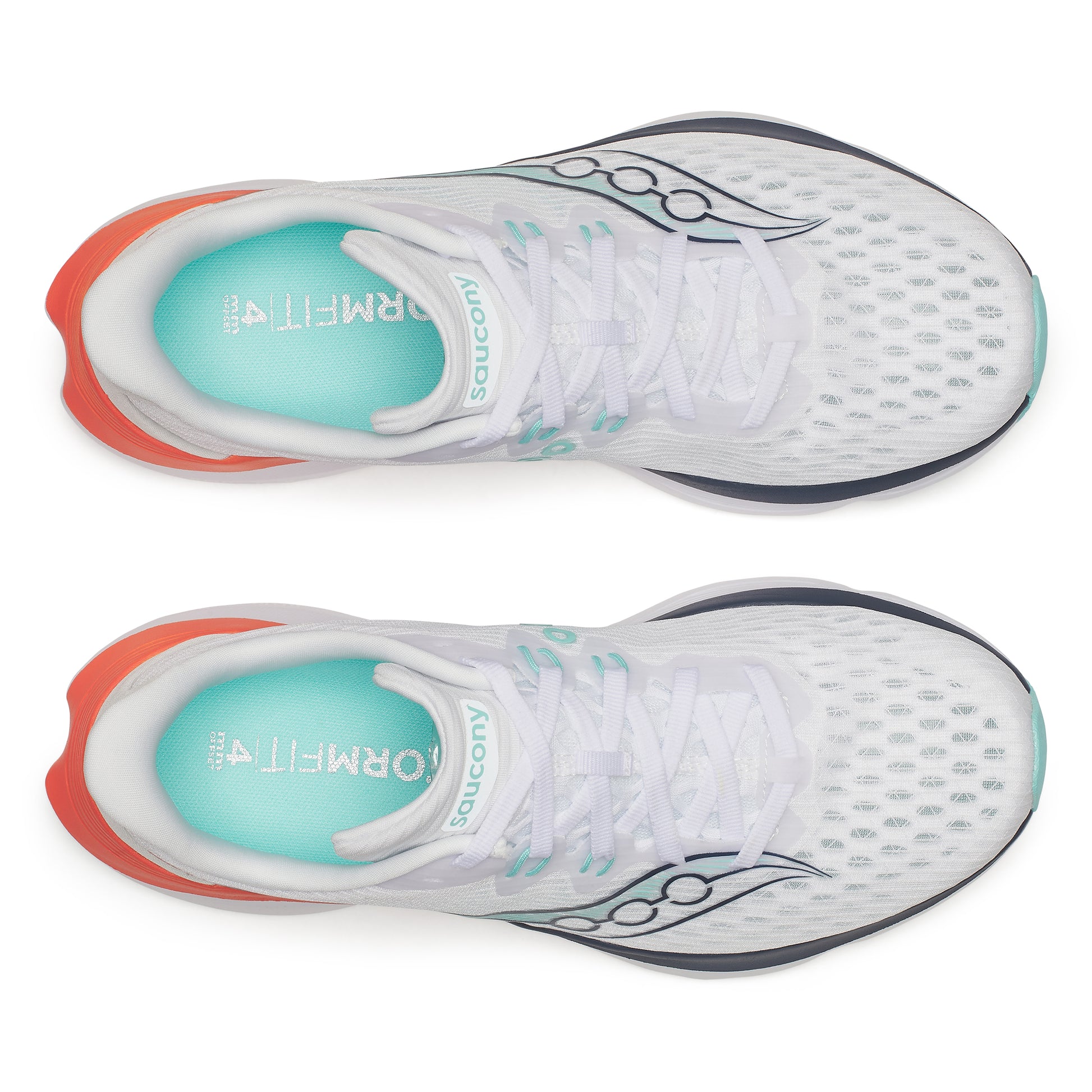 Saucony Damenlaufschuhe Kinvara 16, leichter Laufschuh für schnelle Läufe und flexibles Alltagstraining, white/navy, Größe 38 - machsport – Bild 