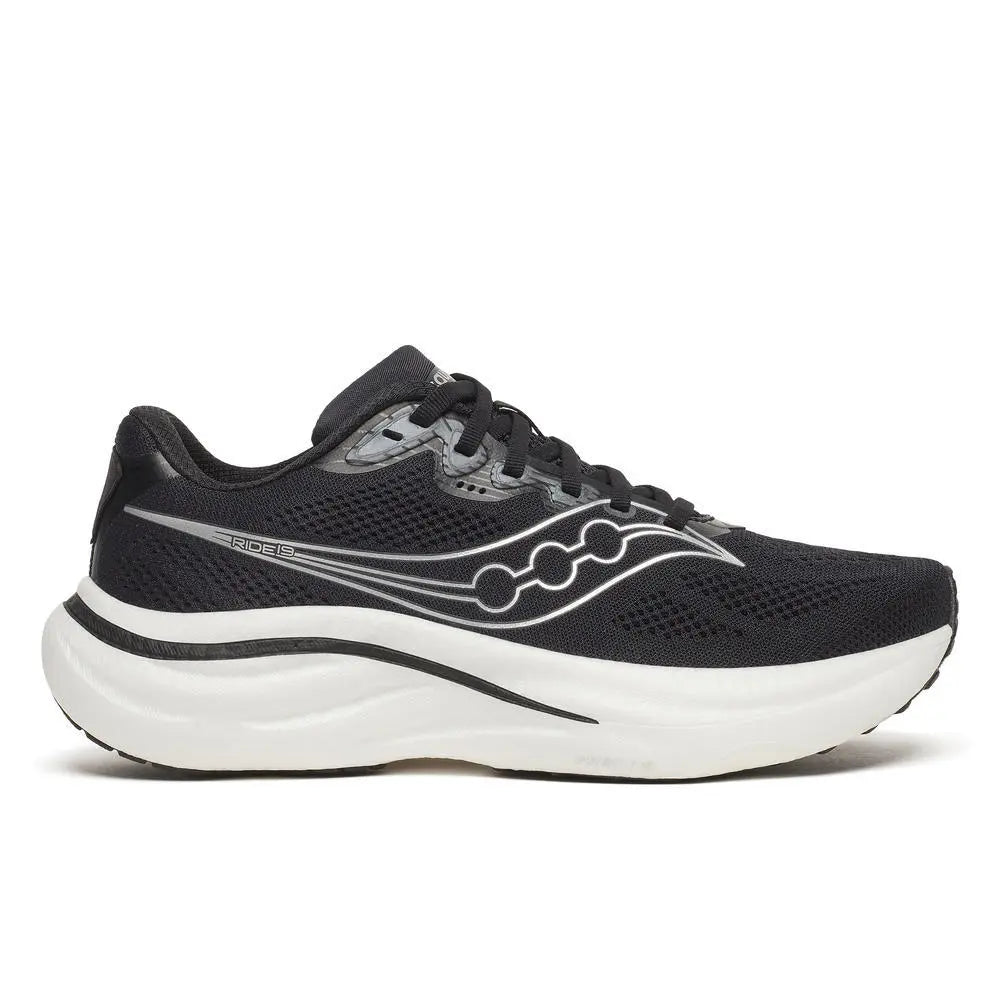 Saucony Damenlaufschuhe Ride 19, black/silver