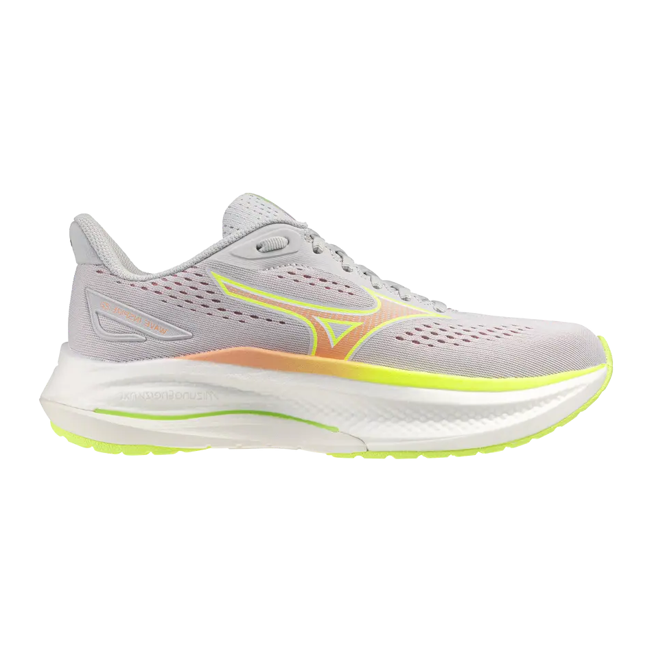 Mizuno Damenlaufschuhe Wave Inspire 22, Cloudscape/desert Flower/lime Pulp – Bild 