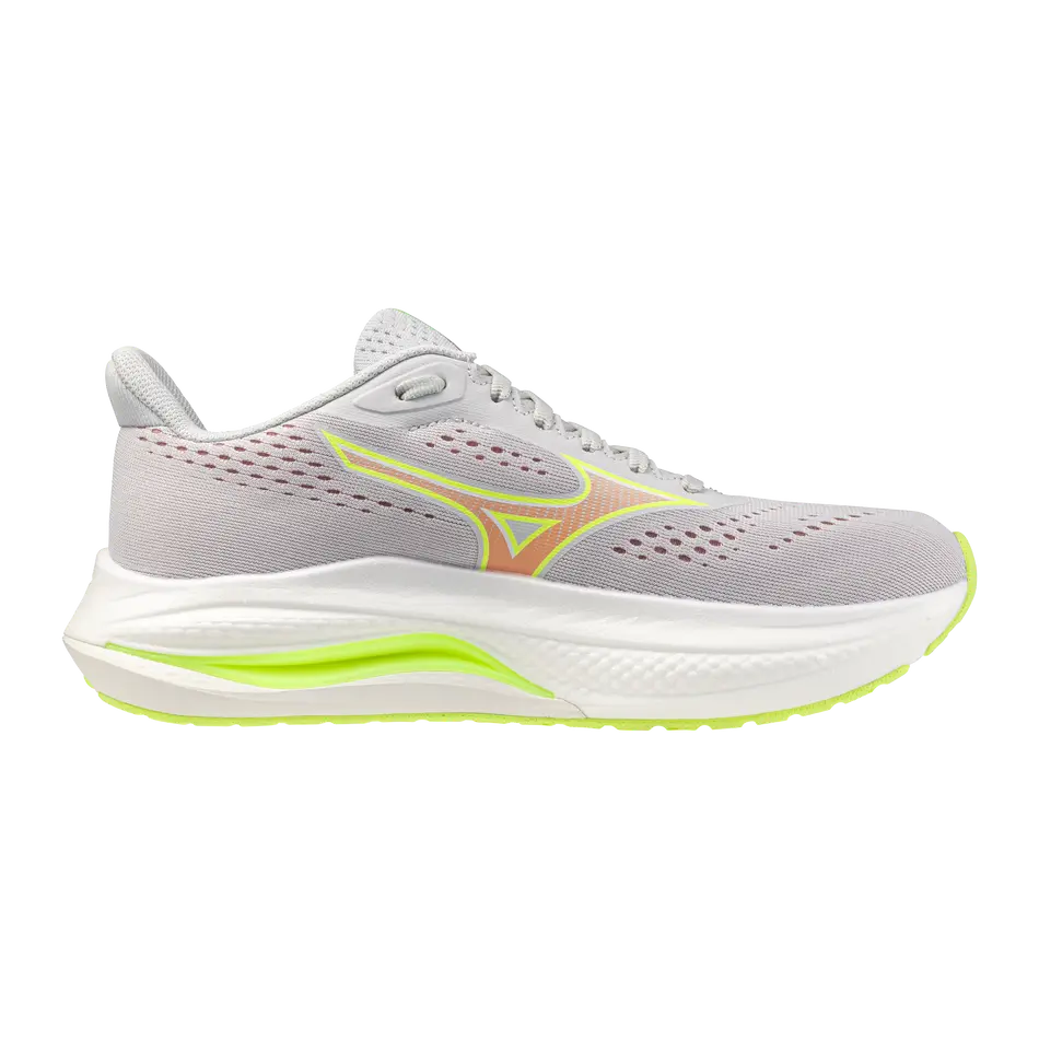 Mizuno Damenlaufschuhe Wave Inspire 22, Cloudscape/desert Flower/lime Pulp – Bild 