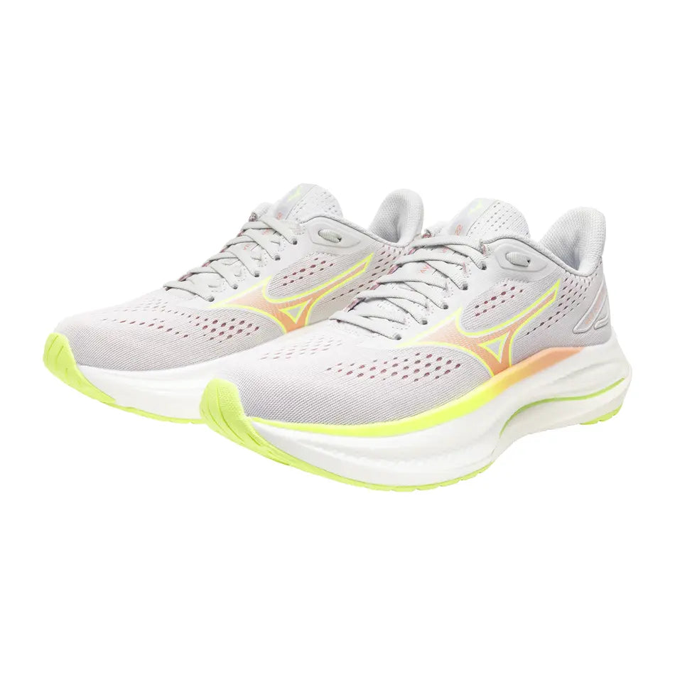 Mizuno Damenlaufschuhe Wave Inspire 22, Cloudscape/desert Flower/lime Pulp