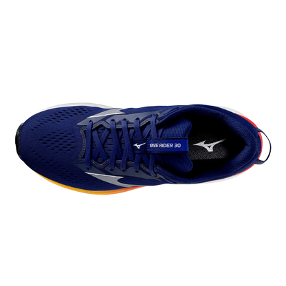 Mizuno Herrenlaufschuhe Wave Rider 30, Beacon Blue/White/Artisan's Go