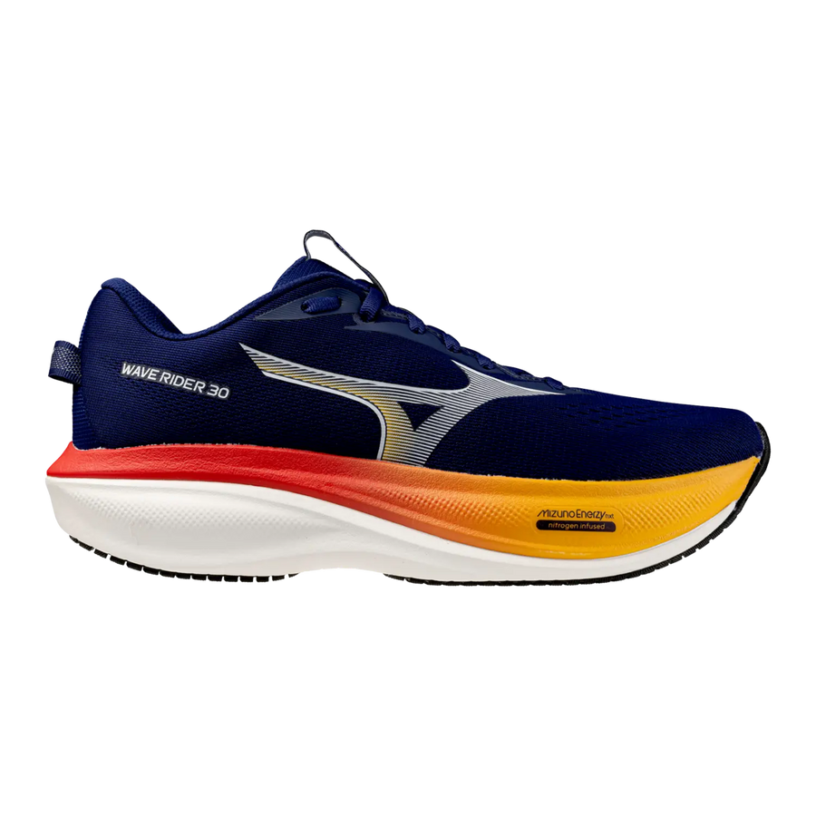 Mizuno Herrenlaufschuhe Wave Rider 30, Beacon Blue/White/Artisan's Go