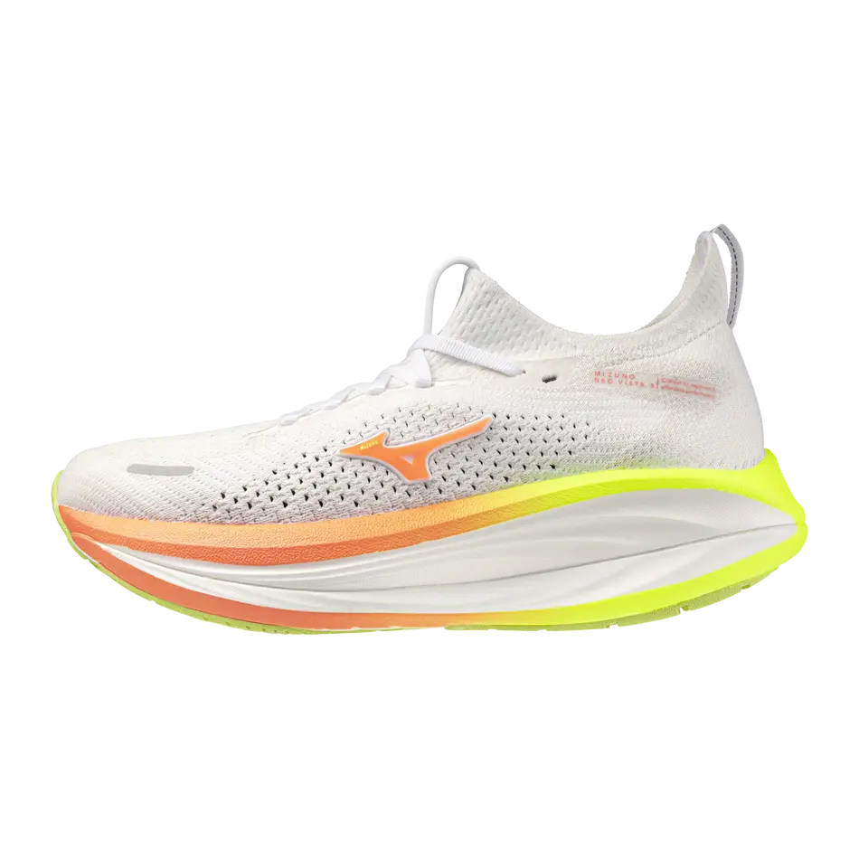 Mizuno Damenlaufschuhe Neo Vista 3, White/flamingo Coral/lime Pulp – Bild 