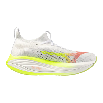 Mizuno Damenlaufschuhe Neo Vista 3, White/flamingo Coral/lime Pulp