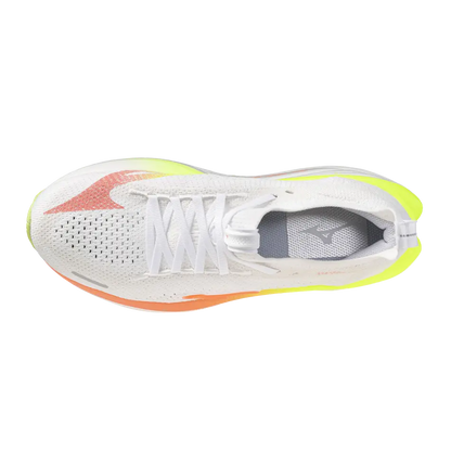 Mizuno Damenlaufschuhe Neo Vista 3, White/flamingo Coral/lime Pulp