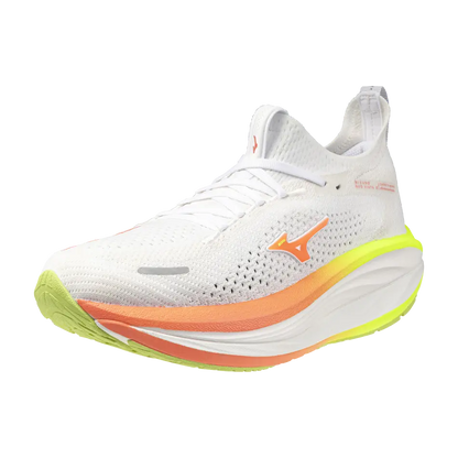 Mizuno Damenlaufschuhe Neo Vista 3, White/flamingo Coral/lime Pulp