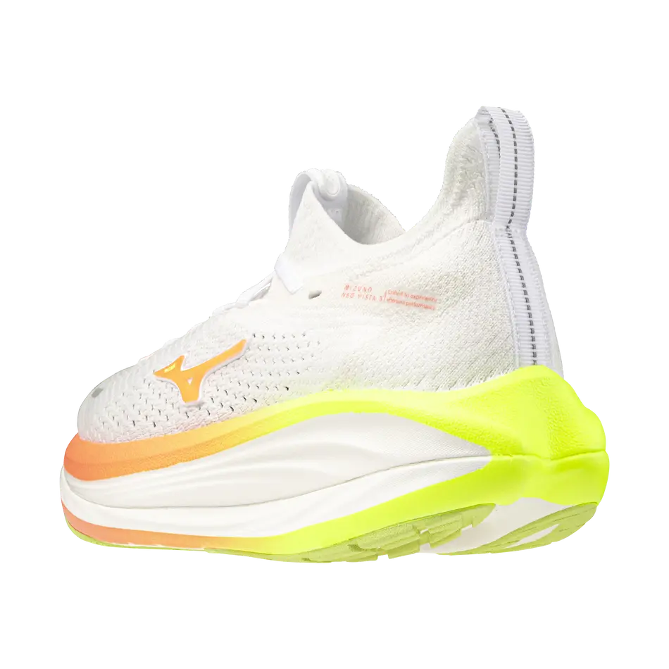 Mizuno Damenlaufschuhe Neo Vista 3, White/flamingo Coral/lime Pulp – Bild 