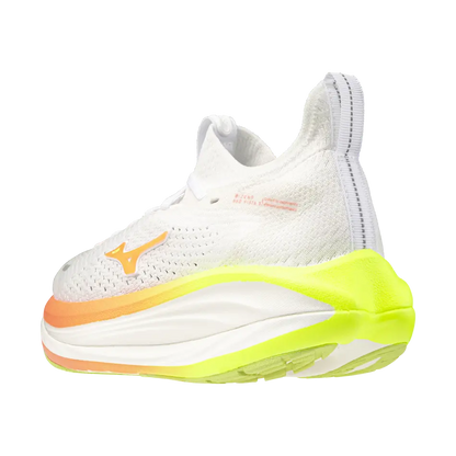 Mizuno Damenlaufschuhe Neo Vista 3, White/flamingo Coral/lime Pulp