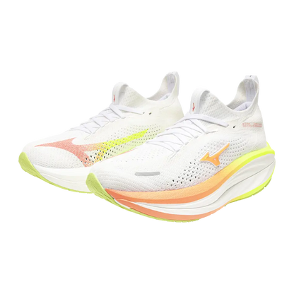 Mizuno Damenlaufschuhe Neo Vista 3, White/flamingo Coral/lime Pulp