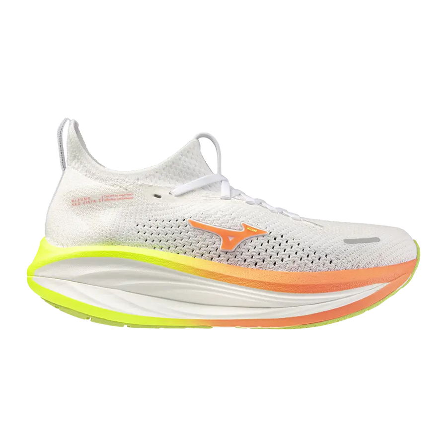 Mizuno Damenlaufschuhe Neo Vista 3, White/flamingo Coral/lime Pulp