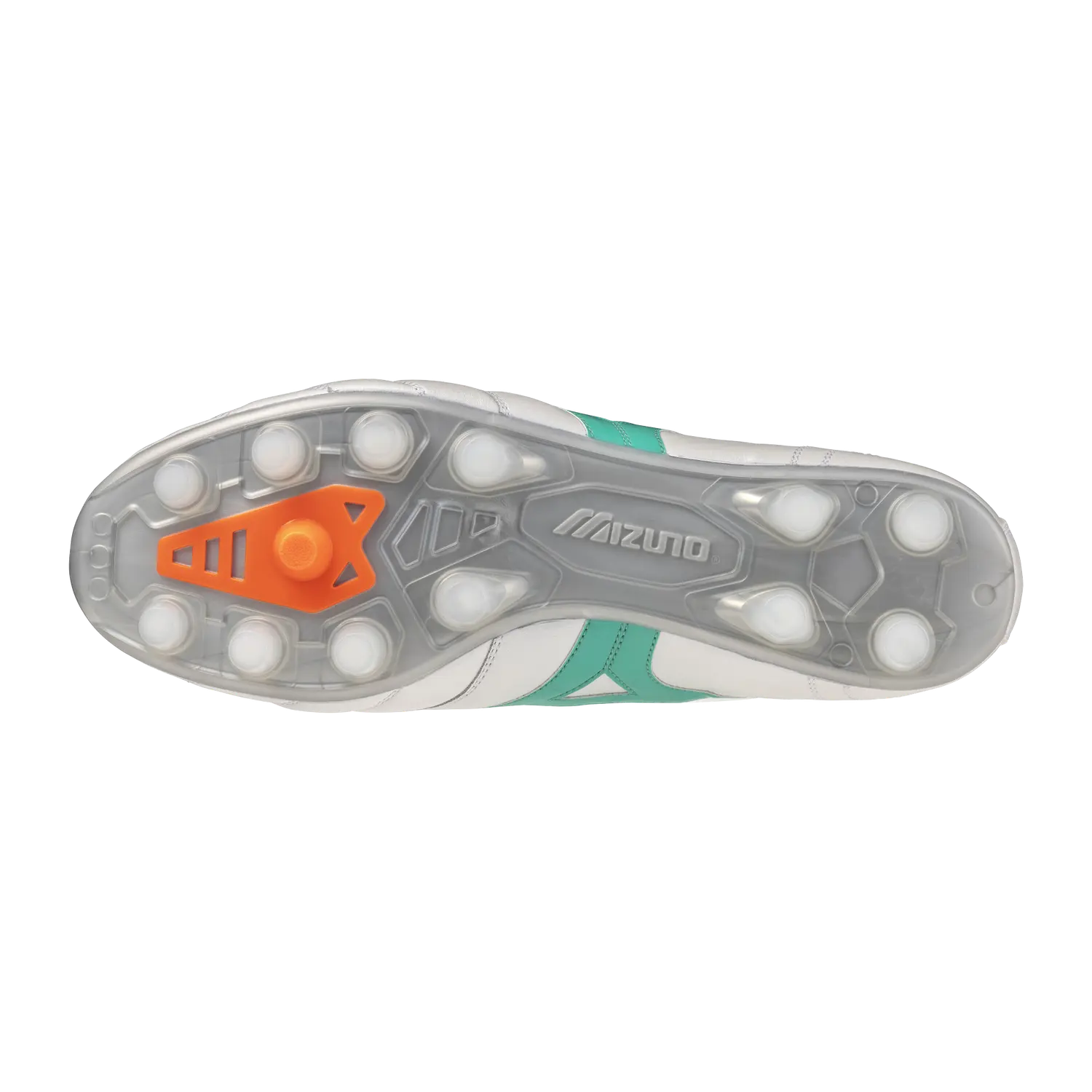Mizuno Fußballschuhe Morelia II Elite, White/arcadia/lava Orange – Bild 