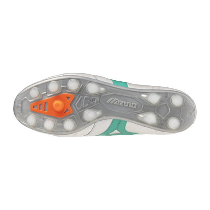 Mizuno Fußballschuhe Morelia II Elite, White/arcadia/lava Orange