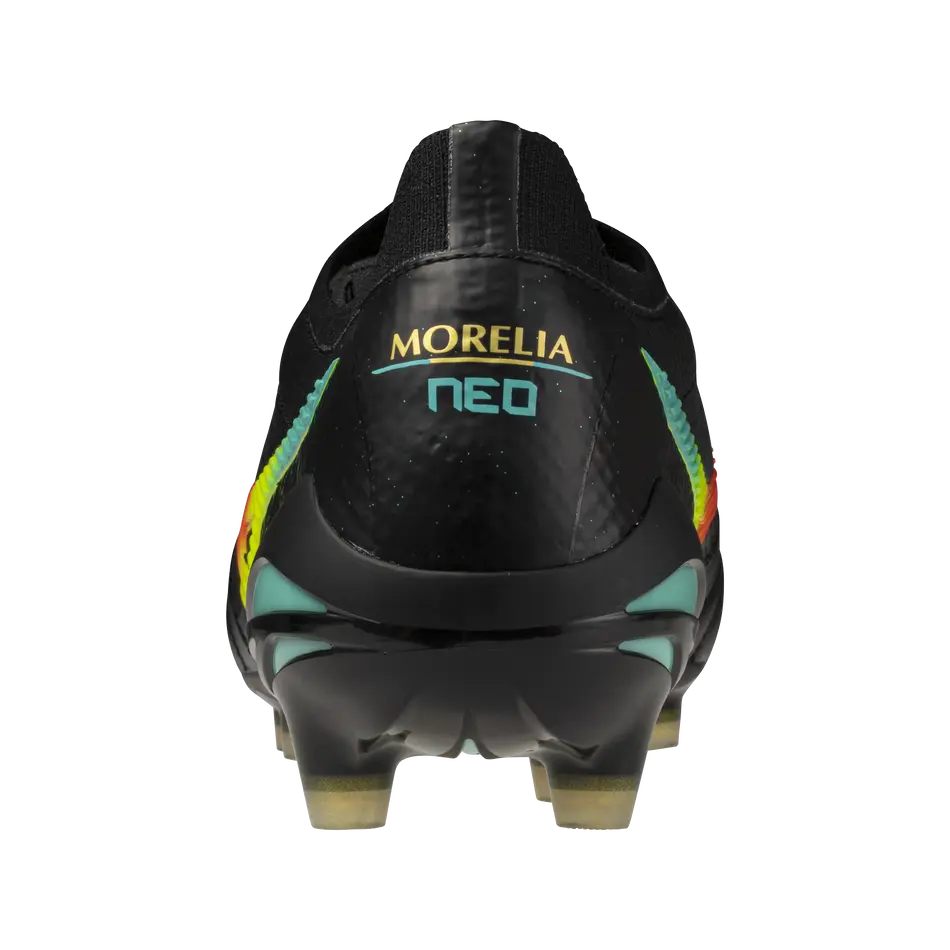 Mizuno Fußballschuhe Morelia Neo V B Japan, Black/lava Orange/arcadia