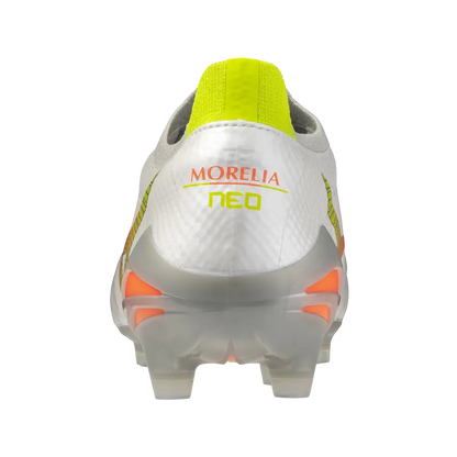 Mizuno Fußballschuhe Morelia Neo V B Elite, White/lava Orange/evening Primrose