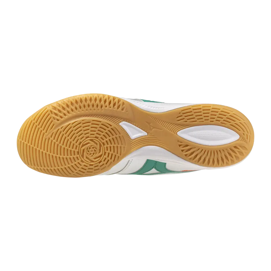 Mizuno Hallenfußballschuhe Morelia Sala Pro IN, White/arcadia/lava Orange