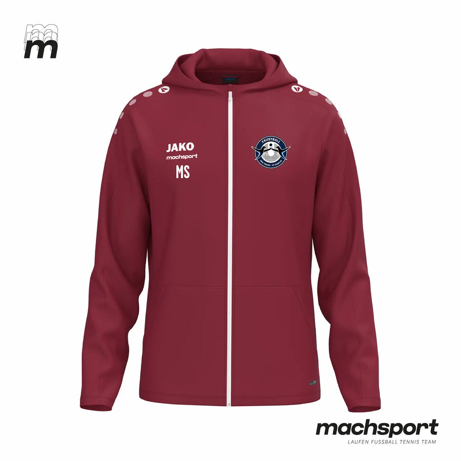 SPG Traun/St. Martin Trainingsjacke mit Kapuze bordeaux
