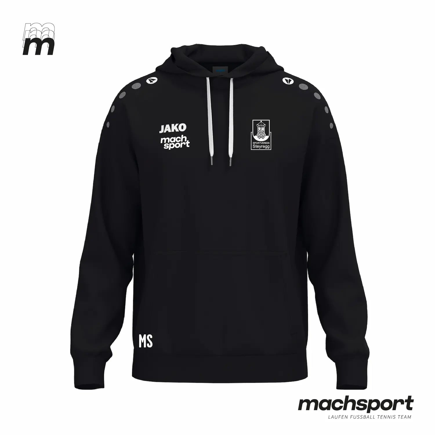SV Steyregg KM/1b Lifestyle Kapuzensweat schwarz – Bild 
