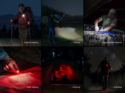 Fenix SW05R-RED kompakte Taschenlampe mit weißem und rotem Licht, 150 Lumen (Weißlicht)