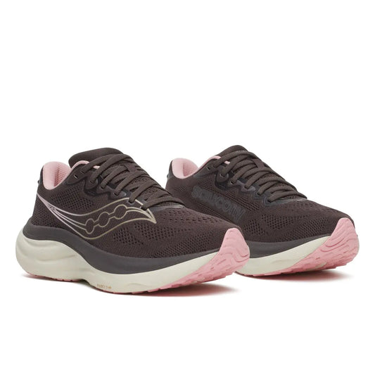 Saucony Damenlaufschuhe Ride 19, torte/eggshell – Rückansicht – braun / 37,5