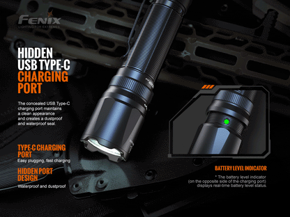 Fenix TK20R V2.0 Wiederaufladbare Mehrzweck-Taschenlampe mit Doppelschalter, 3000 Lumen