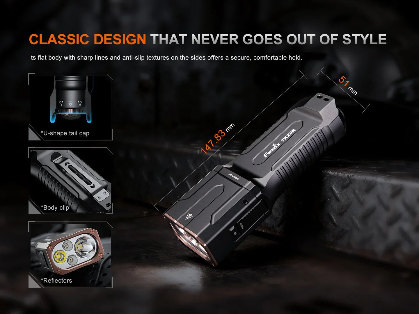 Fenix TK28R Multi-Beam Hochleistungs-Taschenlampe, 6500 Lumen